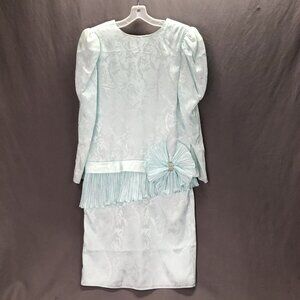 VINTAGE MICHAEL MARCELLA LTD BARBARA CHODOS PALE BLUE FANCY DRESS SIZE 12